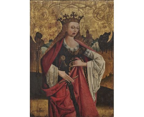   Westfalen (?)  Westfalen (?)   Ende 15. Jh.       Hl. Katharina von Alexandrien    Aufwändig ornamentierter Goldgrund. Rück
