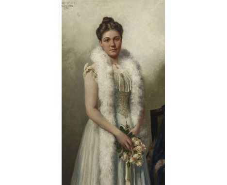   Kunz Meyer-Waldeck  Kunz Meyer-Waldeck   1859 Mitau - 1953 Neuburg (Inn)      Damenbildnis    L. o. signiert, Ortsbezeichnu