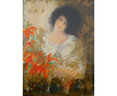 After Janet Treby (21stC School). Muse, stereolithograph print, 54cm x 41cm, framed and glazed.