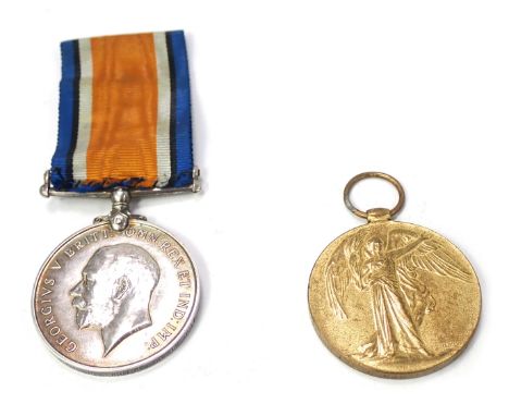 Two World War I medals, comprising the George V Defence Medal awarded to 10456 PTE J DWYER R IR RIF, and Great War for Civili