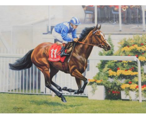 After Roy Miller (b.1938). Salsabil, W. Carson Up, Gold Seal Oaks, Epsom, June 1990, signed limited edition print number 64/5