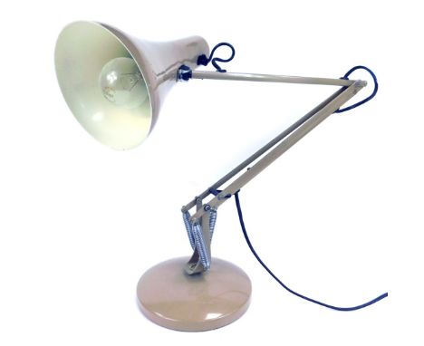 A vintage Anglepoise desk lamp, in beige colouring, 100cm high when fully extended.