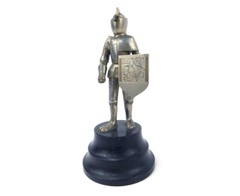 A table lighter modelled as a knight, on socle base, 22cm high.