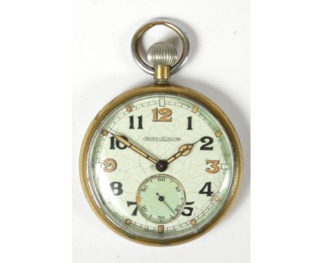 Jaeger LeCoultre, a British Military open face pocket watch, signed movement, 467/2, case engraved broad arrow, G.S.T.P., F 0