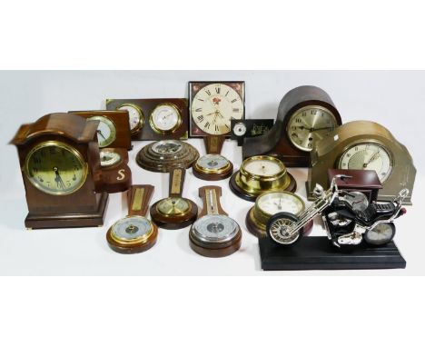 Four boxes of mid 20th century and later mantle clocks, to include manual and quartz movements. (4) 