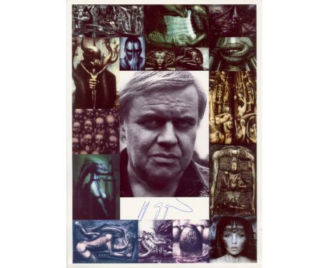 GIGER H. R.: (1940-2014) Swiss Surrealist Painter, Academy Award winner for his visual effects for the film Alien (1979). Sig