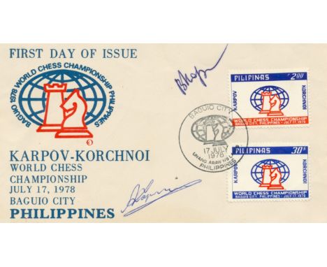 CHESS: A First Day Cover issued to commemorate the World Chess Championship at Baguio City, Philippines, 17th July 1978, indi