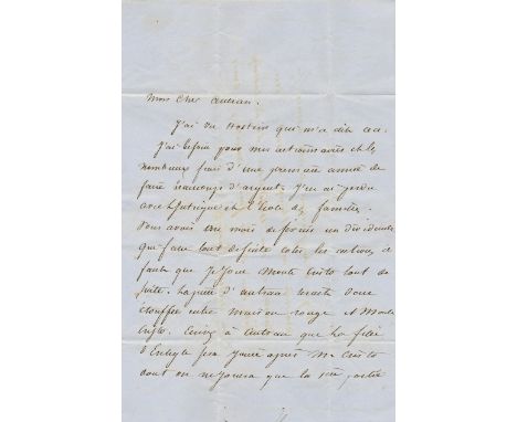 DUMAS ALEXANDRE: Fils (1824-1895) French Author and Dramatist. A.L.S., A Dumas, three pages, 8vo, St Germain en Laye, 29th Oc