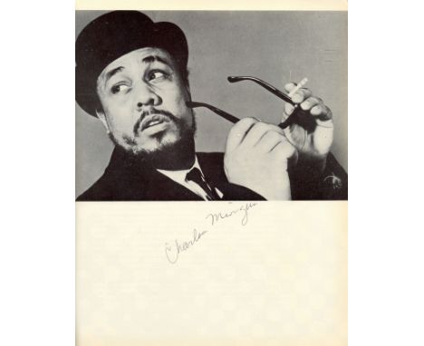 MINGUS CHARLIE: (1922-1979) an influential American jazz double bassist, composer and bandleader. An excellent multiple signe
