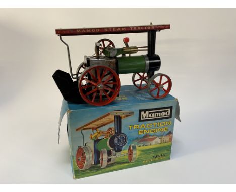 A Mamod TE.1A traction engine, with box