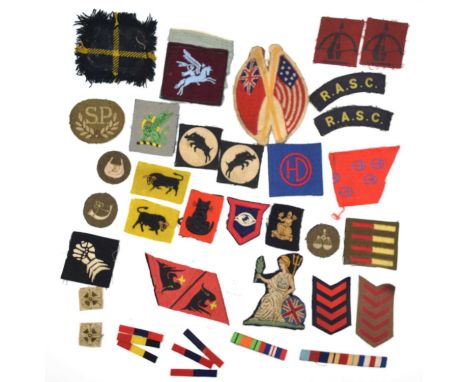 Quantity of Second World War and Post War British Military cloth insignia, shoullder titles and formation and divisional insi