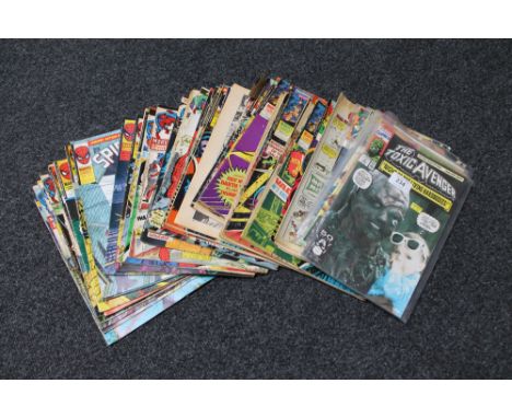 Seventeen Marvel Comics - Spider-Man (large format), together with a collection of further Marvel and other comics : Cloak an
