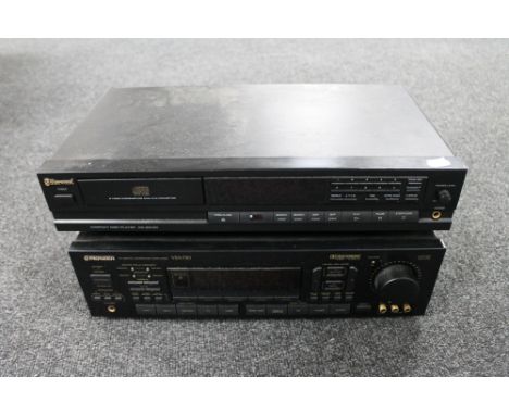 A Sherwood CD player model CD-3010R and a Pioneer surround amplifier VSA-730 