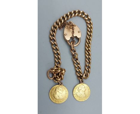 A Carlos III Spanish gold half Escudo, dated 1773 together with another similar dated 1774 both with suspension ring attached