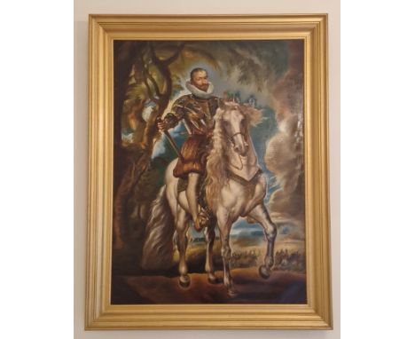 After Rubens, Equestrian Portrait of the Duke of Lerma, oil on canvas, 149cms x 108cms 