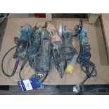 Quantity of various hand held angle grinders per photo