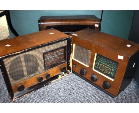 Three vintage radios including a Cossor Melody Maker model 5230, a Kolster-Brandes and an Etronic