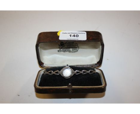 A ladies Rotary silver cased cocktail watch 