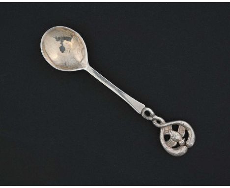 Keswick School of Industrial Arts.A George V English provincial silver Arts & Crafts spoon, the planished bowl with rat tail,