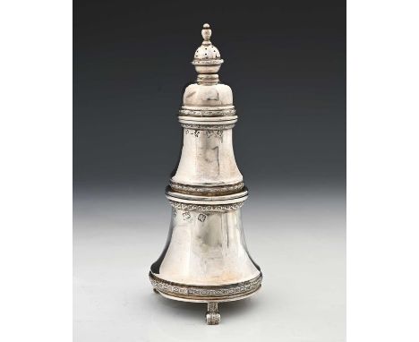 An Elizabeth II silver bell salt, modelled in the form of an Elizabeth I example, constructed in three sections, two flaring 