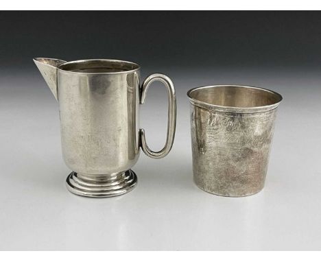 A nineteenth-century French First-Standard (0.950) silver beaker, by Pierre Fournerot, Paris c.1850, height 6.7cm, together w