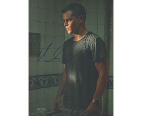 Matt Damon signed 10x8 colour photo. Matthew Paige Damon (born October 8, 1970) is an American actor, film producer, and scre