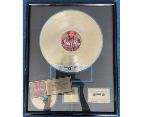 Superb Jimi Hendrix Gold Sales Award Presented to MCA Records, Housed in a Black Frame Measuring 21x17 Overall. To Commemorat