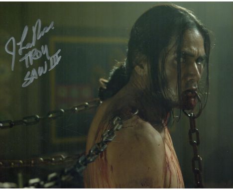 J Larose signed 10x8 colour photo. J. Adam Larose, who uses the professional name J. LaRose, is a Navajo actor. He has worked