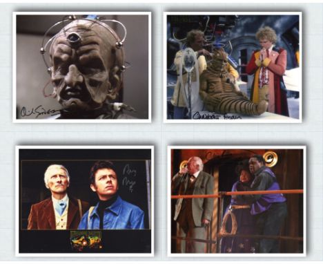 Doctor Who collection of four 8x10 photos each signed by an actor who has appeared in the series, Ray Brooks, Christopher Rya