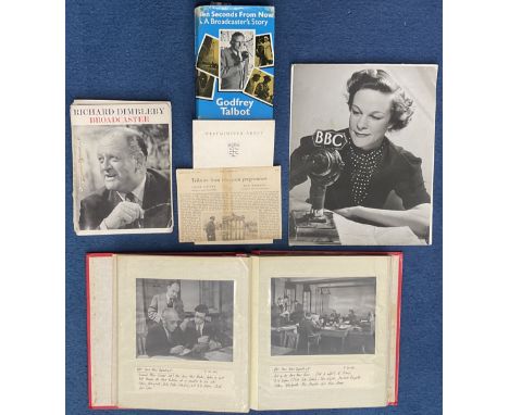Elsie Marguerite Seymour MBE BBC Archive collection fantastic, rare folder full of Archive photos with accompanying notes Sey