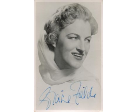 Gracie Fields signed 6x4 vintage black and white photo. Good condition Est.
