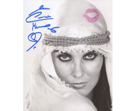 007 James Bond actress Caroline Munro signed and kissed The Spy Who Loved Me photo! She has actually kissed this making it a 