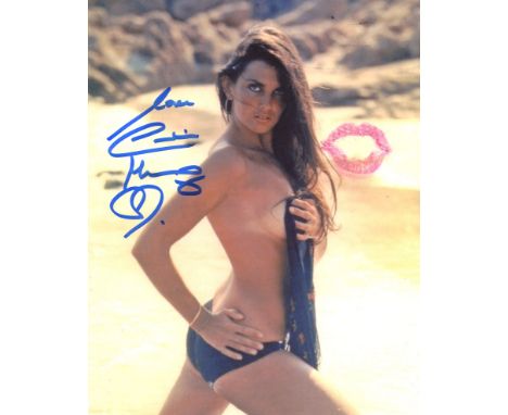 007 James Bond actress Caroline Munro signed and kissed 8x10 photo! She has actually kissed this making it a wonderful and un