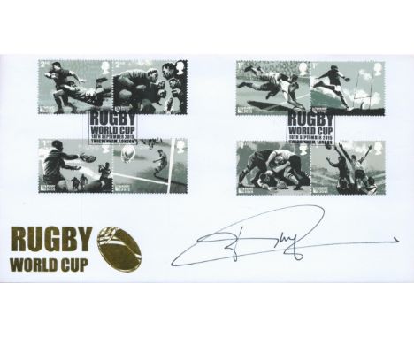 Jonny Wilkinson signed Rugby World Cup cover. Good condition Est.