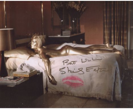 007 James Bond actress Shirley Eaton signed and kissed Goldfinger photo! She has actually kissed this making it a wonderful a