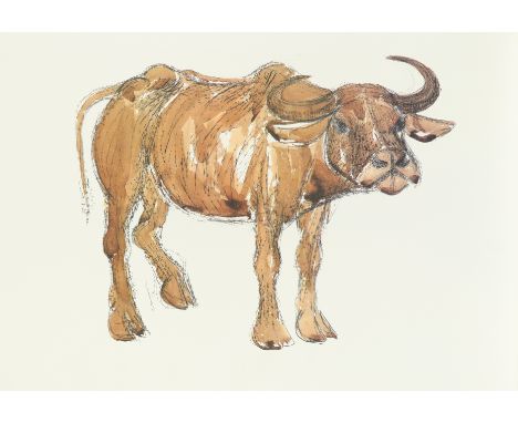 ‡ Dame Elisabeth Frink CH, DBE RA (1930-1993) Water Buffalo Lithograph, 1984 42 x 59 (sheet) Unframed Provenance: The Estate 