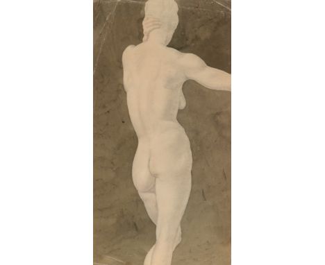 Gabriel van Schnell (Dutch act.1908-1946) Study of a standing female nude; Portrait of a lady in a headdress standing; Portra