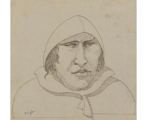 Gabriel van Schnell (Dutch act.1908-1946) Head study of a man in monastic dress; and further portrait studies Fourteen, vario