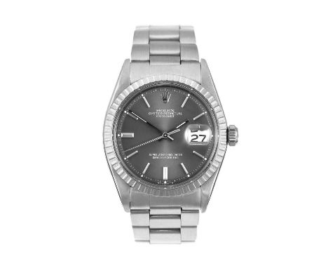 Rolex: A Stainless Steel Automatic Calendar Centre Seconds Wristwatch, signed Rolex, Oyster Perpetual, Superlative Chronomete
