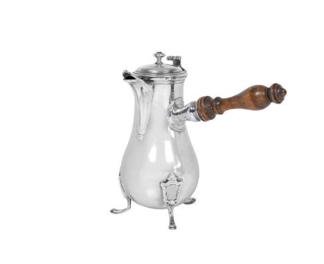 A Louis XVI Silver Coffee-Pot,  by Jean-Charles Roquillet-Desnoyers, Paris, Probably 1786 pear-shaped and on three scroll leg