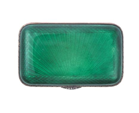 A Russian Gold-Mounted Silver-Gilt and Guilloché Enamel Pill-Box,  by Fabergé, St. Petersburg, 1908-1917, With Scratched Inve