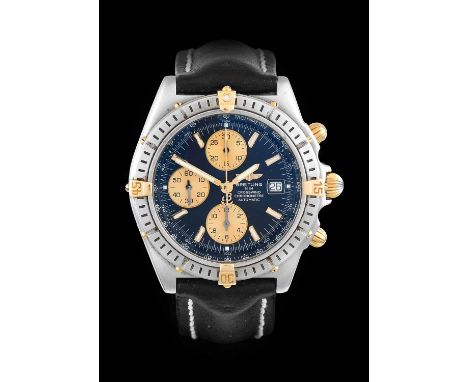 Breitling: A Stainless Steel Automatic Calendar Chronograph Wristwatch, signed Breitling, Chronometer, model: Crosswind, ref: