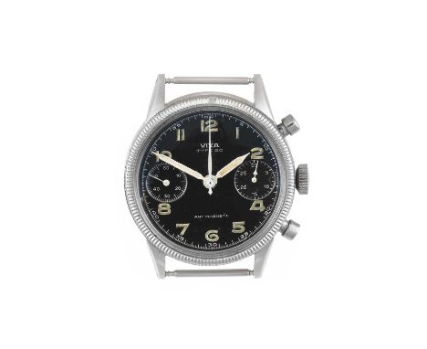 Vixa: A Rare French Military Pilots Type 20 Chronograph Wristwatch, signed Vixa, model: Type 20, 1954, (calibre 15) manual wo