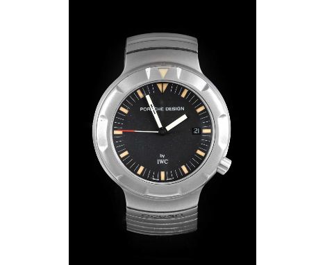 IWC: A Titanium Automatic Calendar Centre Seconds Wristwatch, signed International Watch Co, model: Porsche Design Ocean, ref