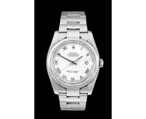Rolex: A Stainless Steel Automatic Calendar Centre Seconds Wristwatch, signed Rolex, Oyster Perpetual, Superlative Chronomete