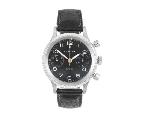 Auricoste: A Rare French Type 20 Chronograph Wristwatch, signed J Auricoste, model: Type 20, 1954, (calibre Lemania 2040) man
