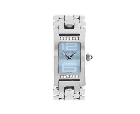 Audemars Piguet: A Lady's Stainless Steel Diamond Set Wristwatch, signed Audemars Piguet, model: Promesse, ref: E30744, 2000'