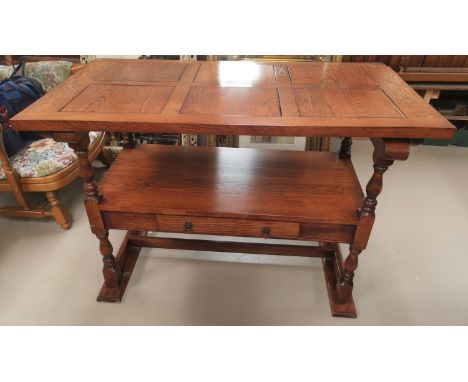 An oak reproduction monks bench (top a.f.) 