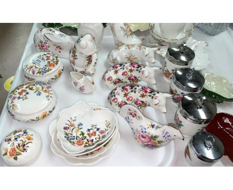 A selection of "Cottage Garden" decorative china by Carlton &amp; Aynsley, animals; trinket ware; etc. 