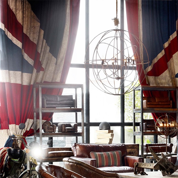 Curtains Vintage Union Jack 380 X300 One Pair 380 X 600 X 0 1cm
